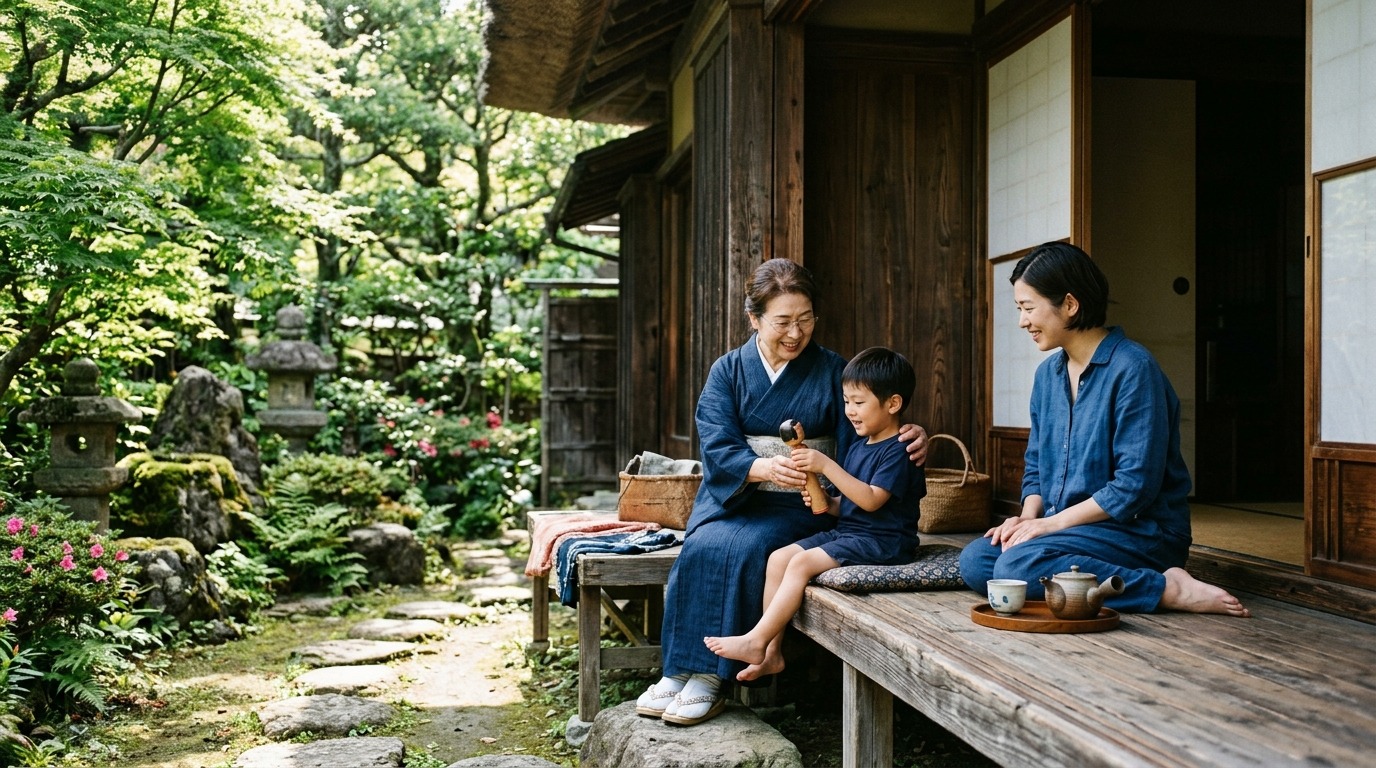 世代を超えて受け継がれる日本家屋の縁側